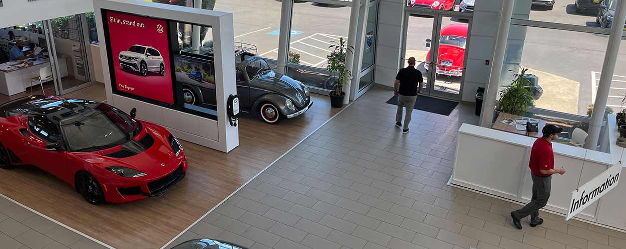 Dealership showroom background